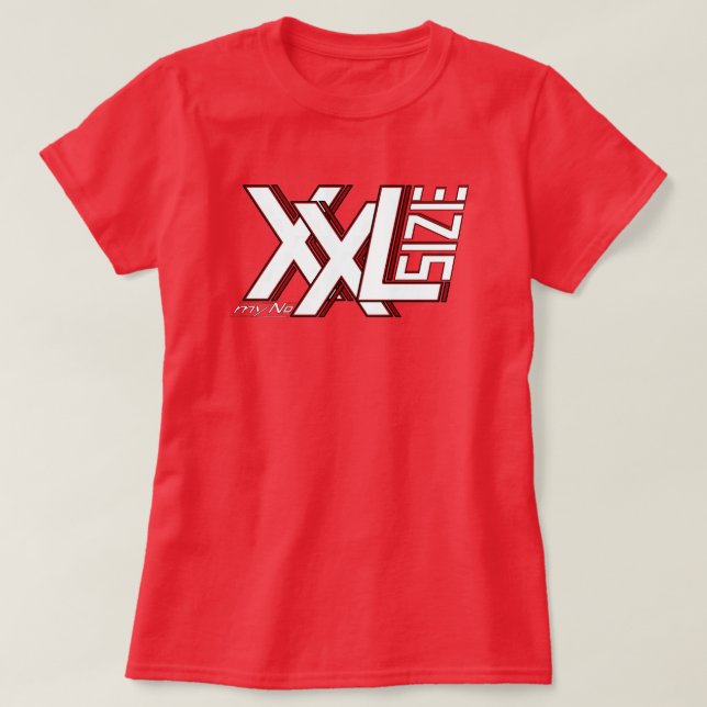 Grösse XXL - SIZE XXL - my Number  Designerschrift T Shirt (Design framsida)