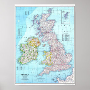 " GroßËen: 1979 Britische Insel Karte ... Poster