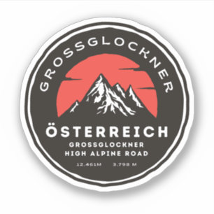 Grossglockner Högalpin väg österrikiska alperna mo Klistermärken