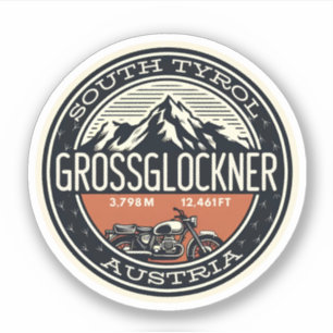 Grossglockner högfjällsväg österrikiska alperna mo klistermärken
