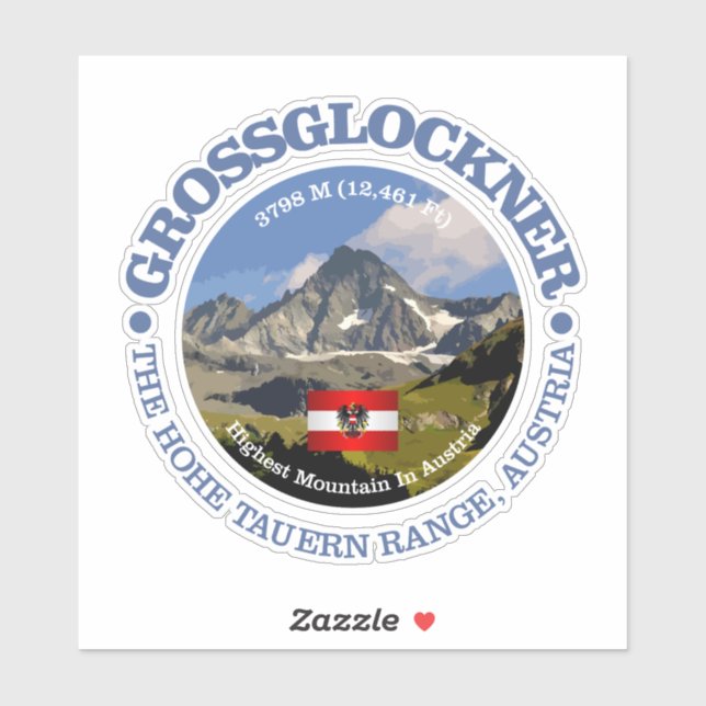 Grossglockner Klistermärken (Ark)