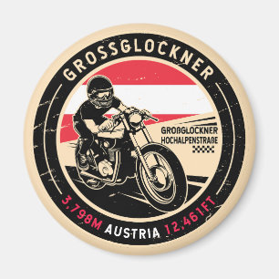 Grossglockner Österrike Motorcykel Magnet