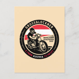 Grossglockner Österrike Motorcykel Vykort