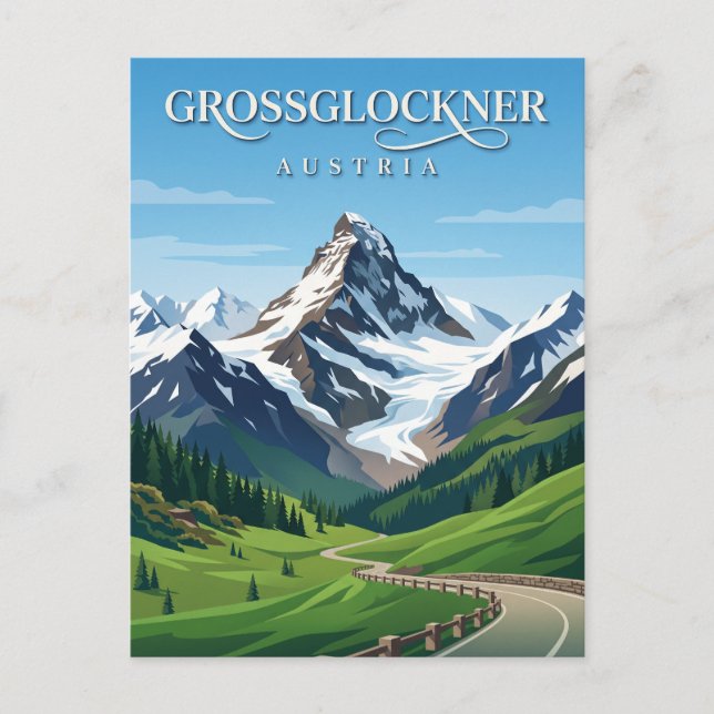 Großglockner Österrike Vykort (Framsida)