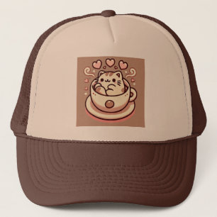 Grossistkatt och kaffe-Cute Kawaii Kattunge i Teko Keps