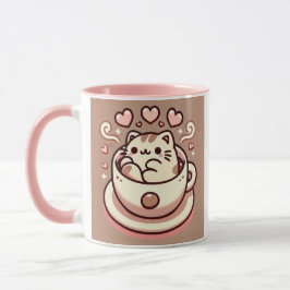 Grossistkatt och kaffe-Cute Kawaii Kattunge i Teko Mugg