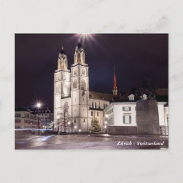 Grossmunster-kyrkan i Zürich Vykort