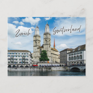 Grossmunsterkyrkan i Zürich Schweiz Vykort