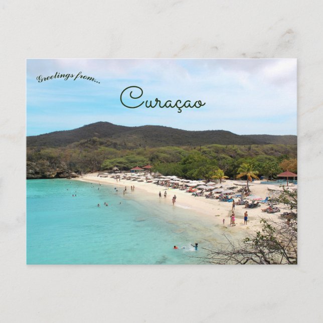  Grote Knip Beach Curacao Vykort (Framsida)