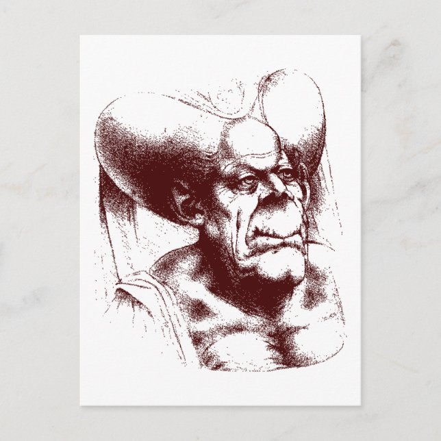 grotesk kvinna vykort (Framsida)