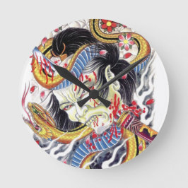 Grotesk & Orm Tatuering Design Rund Klocka