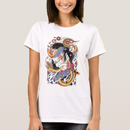 Grotesk ormtatuering Design T-shirt
