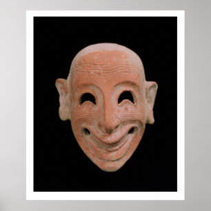 Grotesken maskerar, från Motya, 6eårhundradet BC Poster