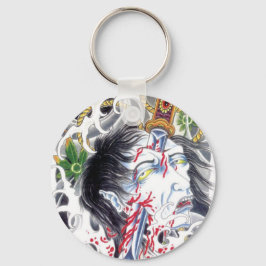 Grotesque Head & Sword Nyckelring