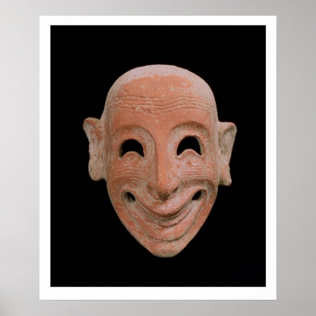 Grotesque mask, från Motya, 6e-sekel BC (terrac) Poster (Framsidan)