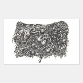 Grotesque Number 1, Flat Rektangulärt Klistermärke