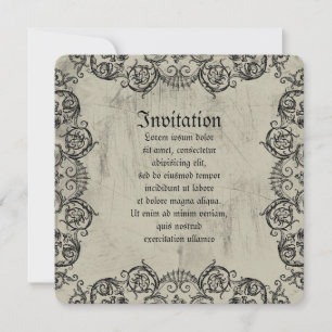 Grotesque Ornament Heart Inbjudningar
