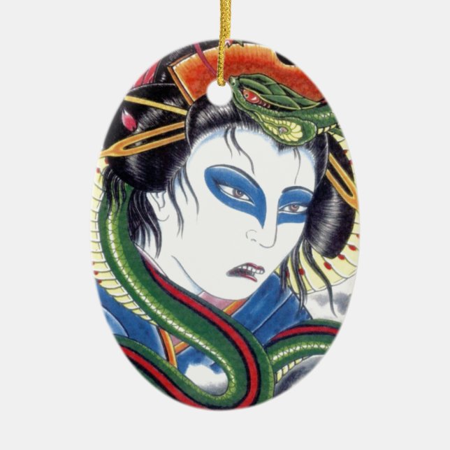 Grotesque & Snake Julgransprydnad Keramik (Framsidan)