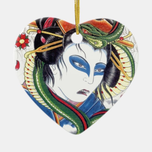 Grotesque & Snake Julgransprydnad Keramik (Framsidan)