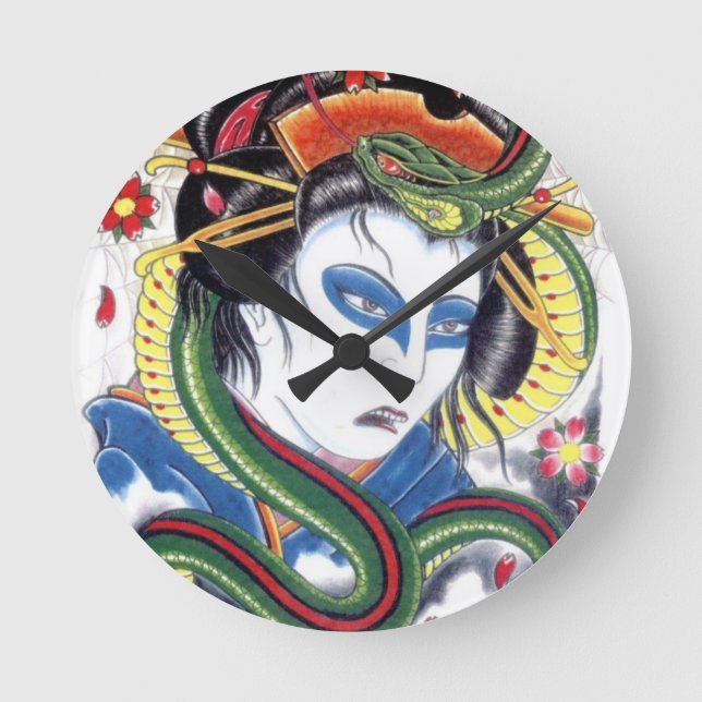Grotesque & Snake Rund Klocka (Framsida)