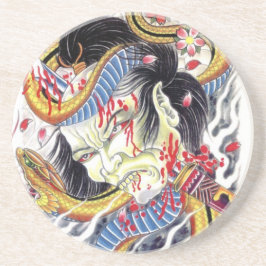 Grotesque & Snake Tattoo Design Underlägg