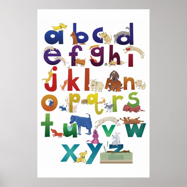 Grotke Alphabet Hundar Poster (Framsidan)