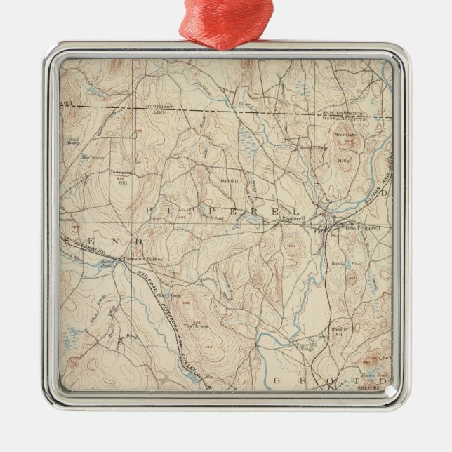 Groton Massachusetts Julgransprydnad Metall (Framsidan)