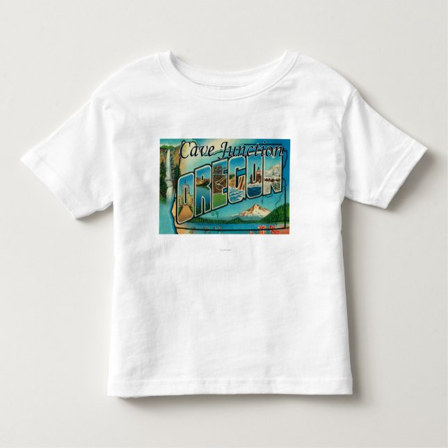 Grottaföreningspunkt, Oregon - stora brevplatser T Shirt (Framsida)