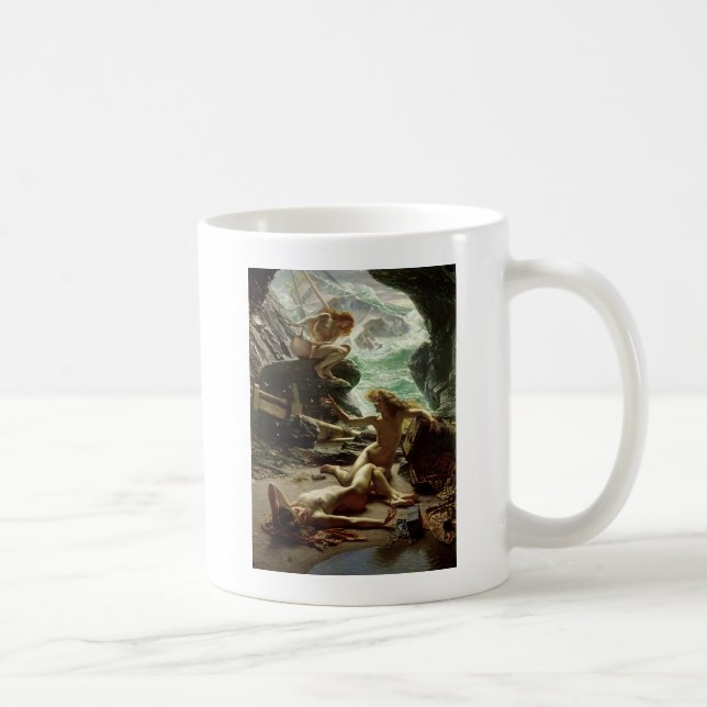 Grottan av stormen Nymphs, 1903 (olja på kanfas) Kaffemugg (Höger)