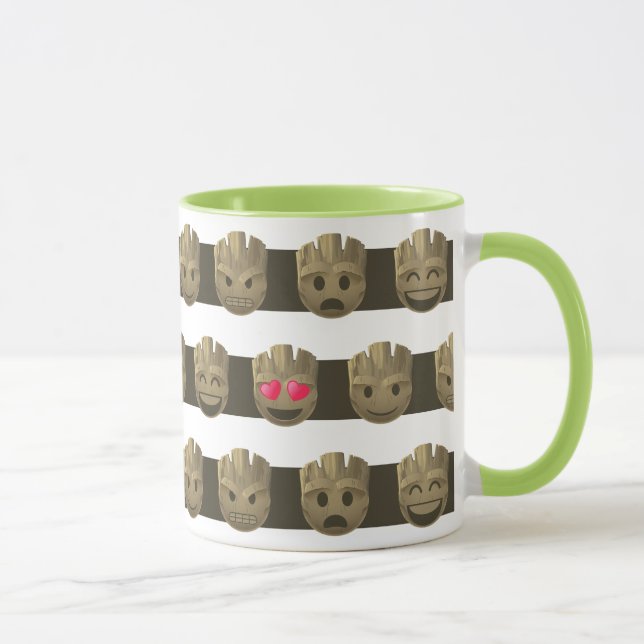 Grottan Emoji Rand Mönster Mugg (Höger)