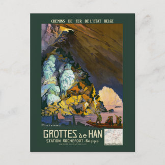 Grottes de Han Vintage affisch 1922 Vykort