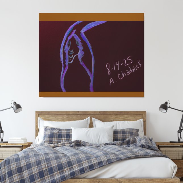Grottmålning sträckt canvas (Insitu (sovrum))
