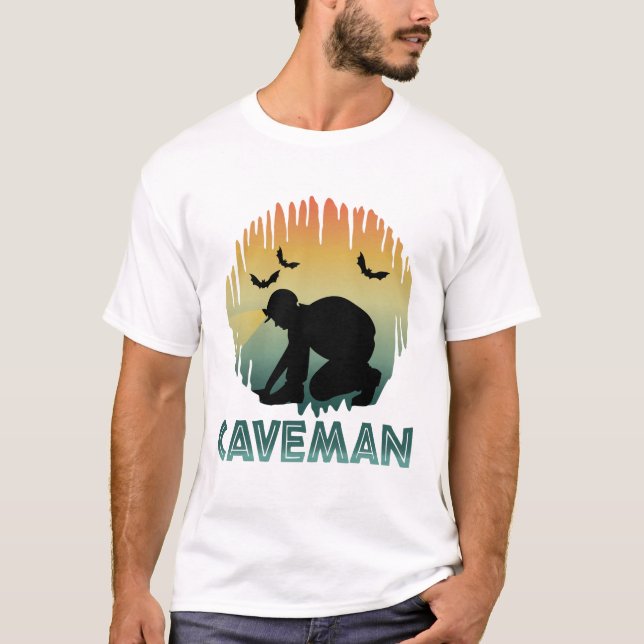 Grottman - Caver Speleology T Shirt (Framsida)