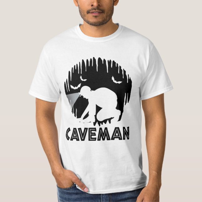 Grottman - Funny Spelunking T Shirt (Framsida)