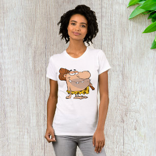 Grottman med Klubb - kvinnor T-skifta T Shirt