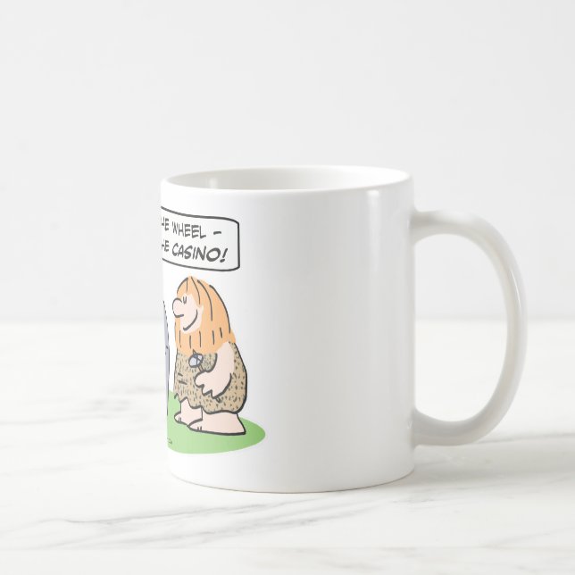 Grottman uppfinner rullar, därefter casino.en kaffemugg (Höger)
