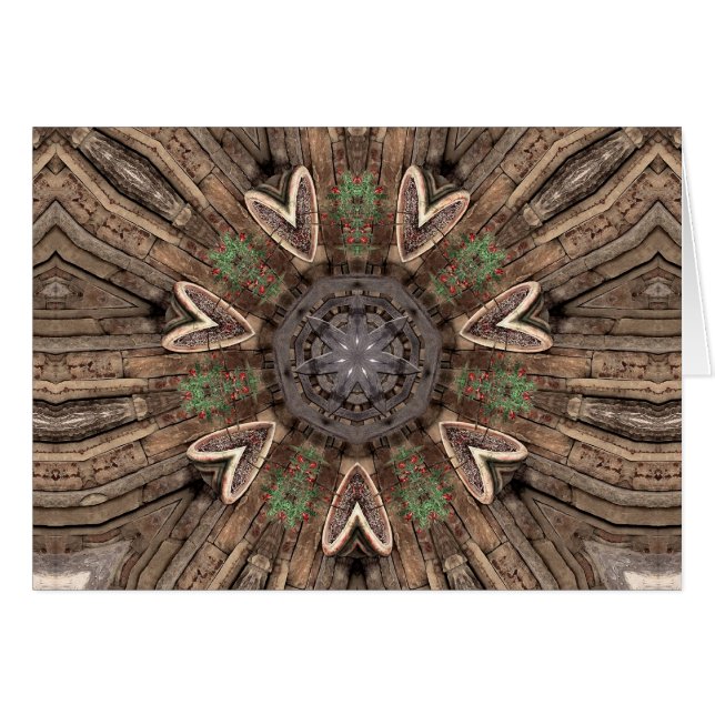 Grotto av hjärtor hälsningskort (Framsidan Horizontal)