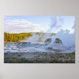 Grotto Geyser, nationalparken Yellowstone Poster