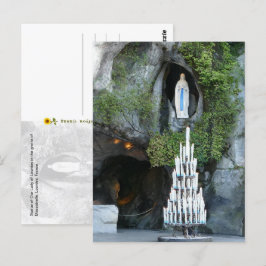 Grotto of Massabielle, Lourdes, Frankrike- Vykort