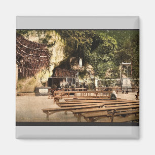 Grottoen av Notre Dame, Lourdes, Pyrenees, Franc Magnet