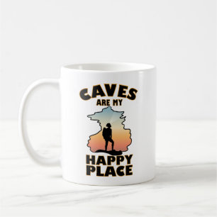 Grottor är min Lycklig Ställe - Cave Kaffemugg