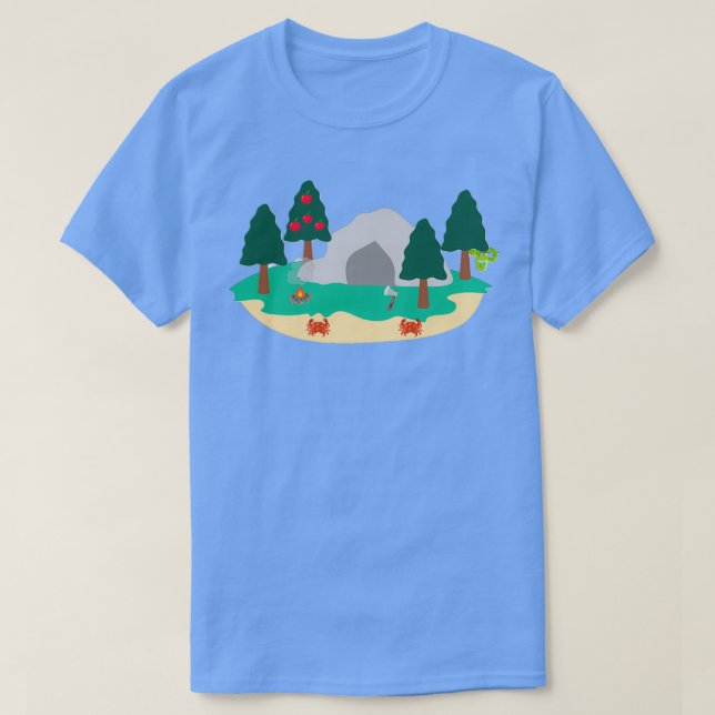 grottor på stranden Classic TShirt T Shirt (Design framsida)