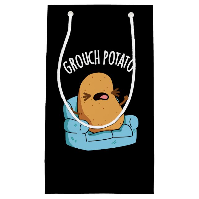 Grouch Potato Funny Veggie Puns Mörk BG (Framsidan)