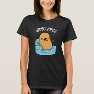 Grouch Potato Funny Veggie Puns Mörk BG T Shirt