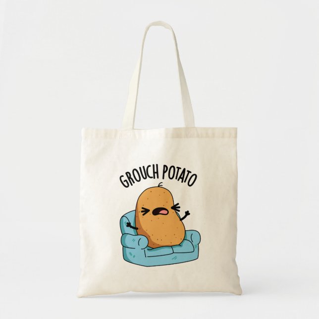 Grouch Potato Funny Veggie Puns Tygkasse (Framsidan)