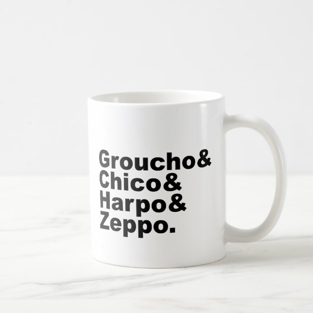 Groucho & Chico & Harpo & Zeppo Kaffemugg (Höger)