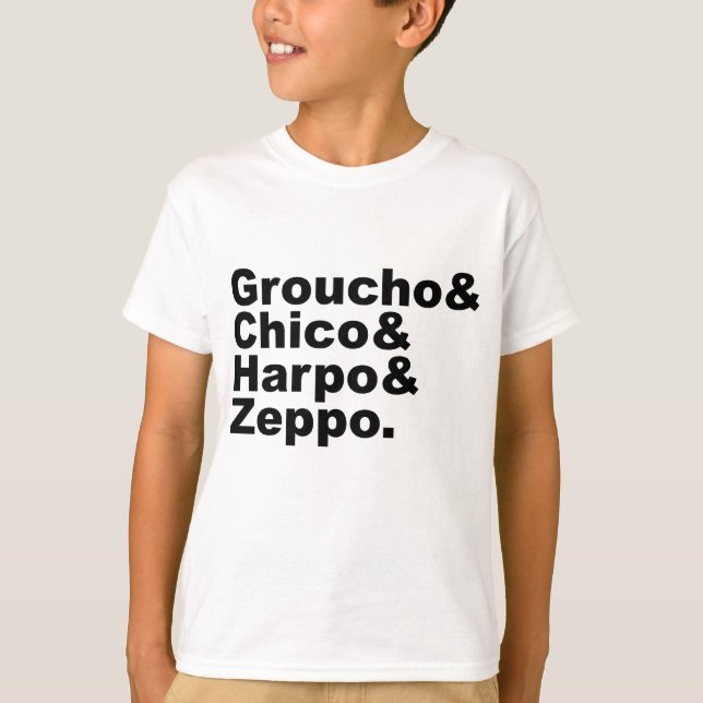 Groucho & Chico & Harpo & Zeppo T Shirt (Framsida)