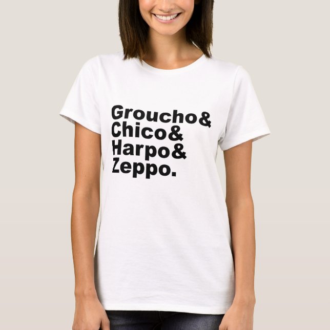 Groucho & Chico & Harpo & Zeppo T-shirt (Framsida)
