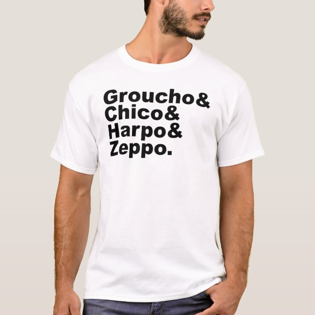 Groucho & Chico & Harpo & Zeppo Tee Shirt (Framsida)