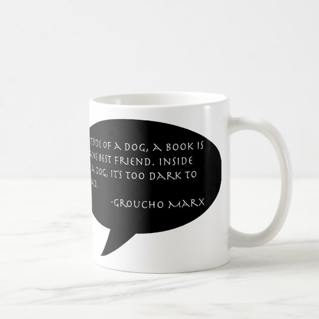 Groucho Marx citationsteckenmugg Kaffemugg (Höger)